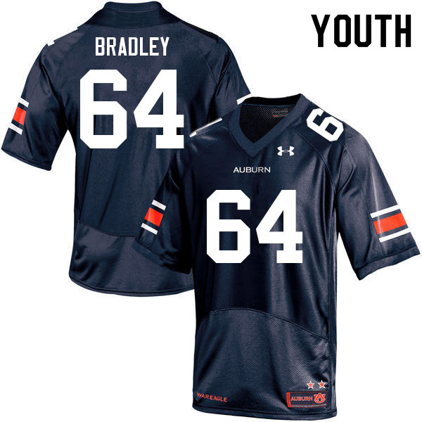 Youth Auburn Tigers #64 Cort Bradley Navy 2021 College Stitched Football Jersey